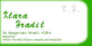 klara hradil business card